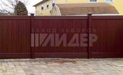 Сплошной деревянный забор для коттеджа ДВ-179 - фото 2