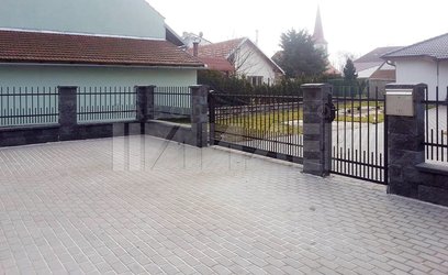 Забор из металлического прутка с наборными колоннами СВ-103 - фото 1