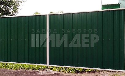 Забор из профильного листа с распашными воротами ПН-103 - фото 2