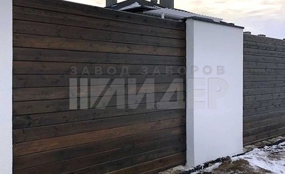 Темный деревянный забор ДВ-216 - фото 1
