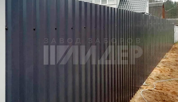 Забор с распашными воротами для углового участка ПН-132 - фото 4