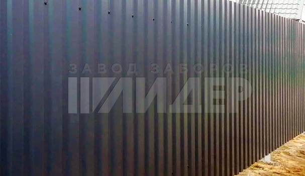 Забор с распашными воротами для углового участка ПН-132