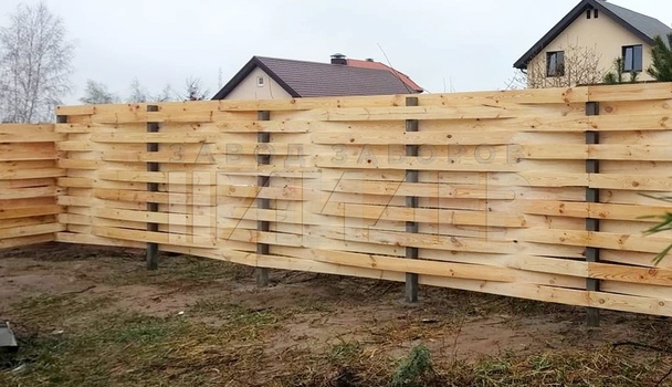 Деревянный забор плетенка ДВ-224