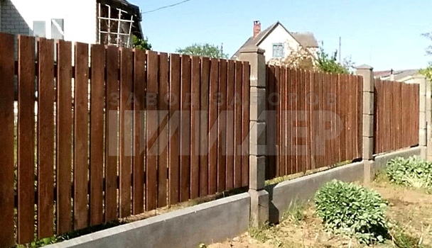 Дачный деревянный забор со штакетником ДВ-234 - фото 2