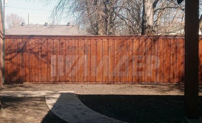 Садовый деревянный забор шахматка ДВ-237 - фото 5