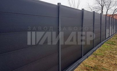 Современный забор из горизонтальной террасной доски ДК-119 - фото 1