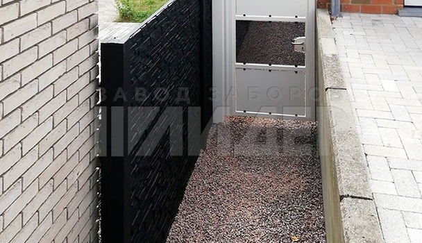 Черный еврозабор для садового участка ЕВ-123 - фото 3