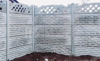 Серый еврозабор для загородного участка ЕВ-126 - фото 1