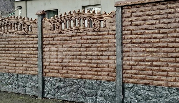 Комбинированный еврозабор для загородного дома ЕВ-130