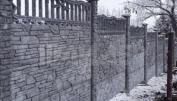 Еврозабор с решеткой на неровный участок ЕВ-170 - фото 2