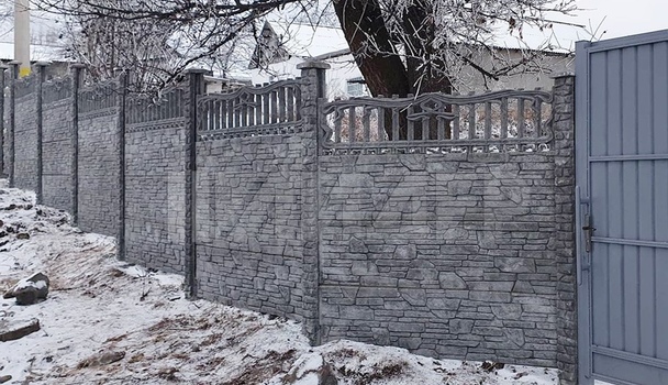 Еврозабор с решеткой на неровный участок ЕВ-170 - фото 3