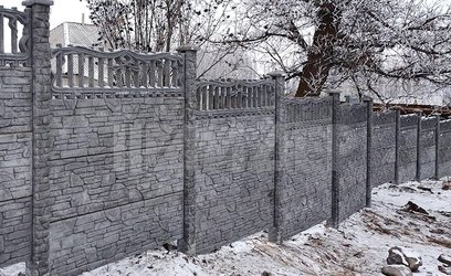 Еврозабор с решеткой на неровный участок ЕВ-170 - фото 1