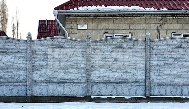 Еврозабор из бетона без основания ЕВ-174 - фото 3