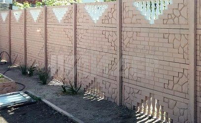 Еврозабор с решеткой для загородного дома ЕВ-182 - фото 1