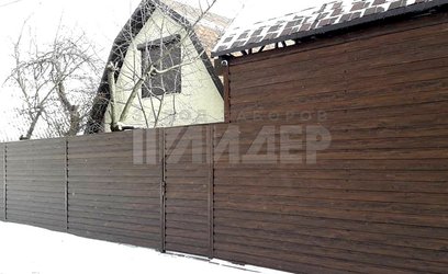Глухой забор из ДПК с древесной текстурой ДК-144 - фото 1