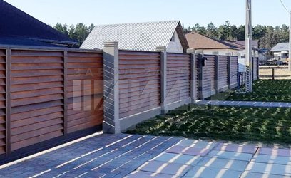 Забор на ленточном фундаменте в стиле минимализм ЖЗ-116 - фото 3