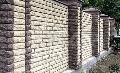 Забор из кирпича для территории жилого дома КП-122 - фото 3