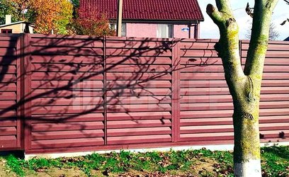 Бордовый недорогой забор жалюзи Престиж ЖЗ-150 - фото 2
