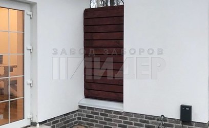 Современный деревянный забор со столбами ДВ-279 - фото 5