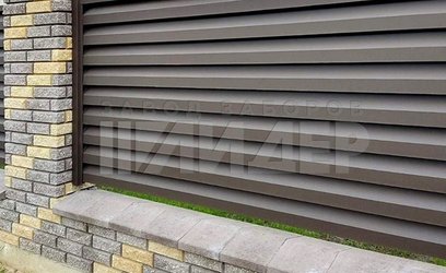 Кирпичный забор жалюзи на кирпичном основании ЖЗ-207 - фото 3