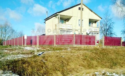 Ограждение из штакетника вокруг многоквартирного дома ЕШ-145 - фото 3