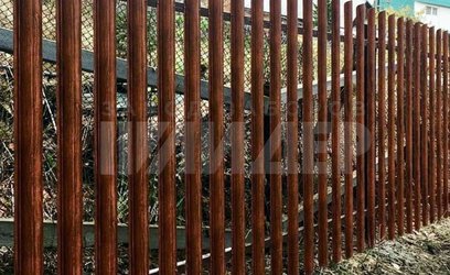 Секционный забор из евроштакетника в частном секторе ЕШ-165 - фото 2